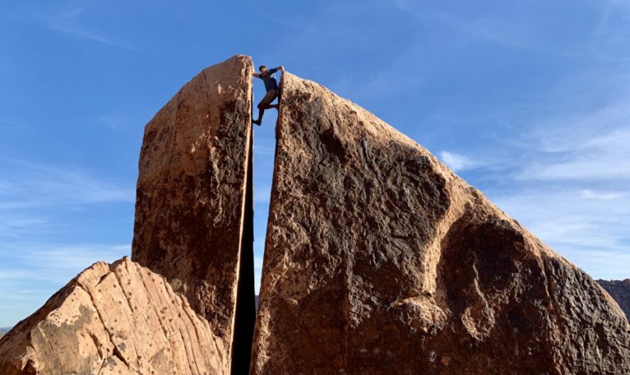 Rock climbing camp in Red Rock Canyon, Nevada