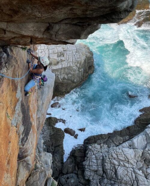 Rock climbing at Long Dong in Taiwan