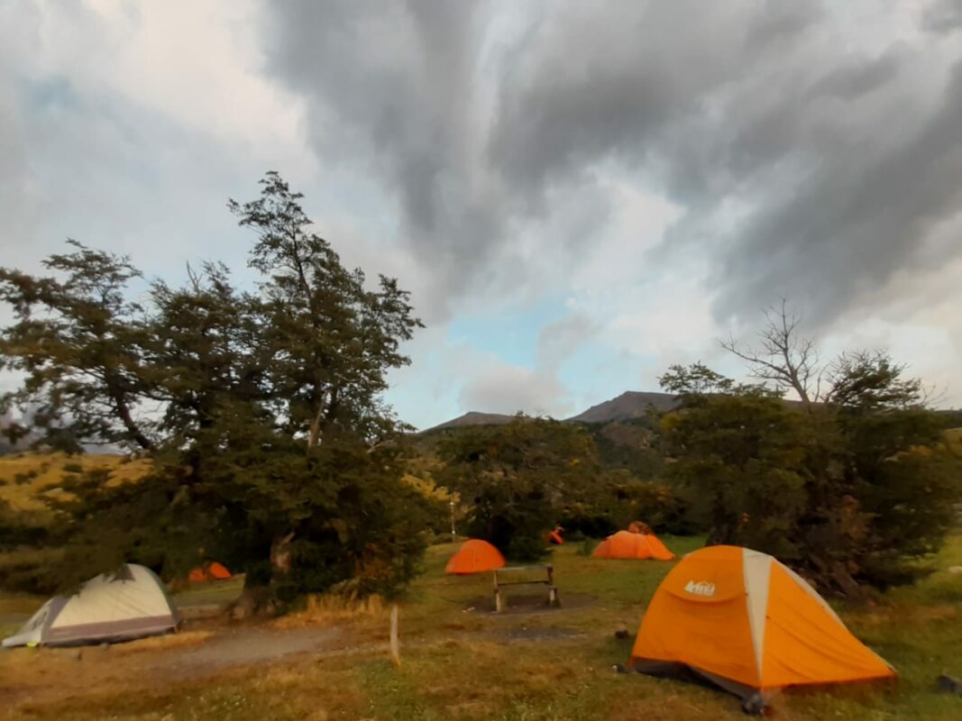 Tents on the Torres del Paine O trek