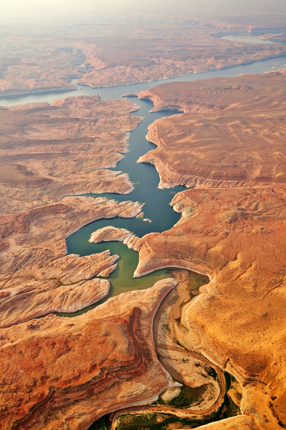 Meandering river flowing through Canyonlands National Park