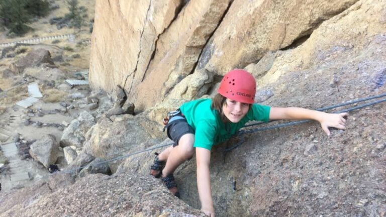 Youth climbing camp in Smith Rock State Park