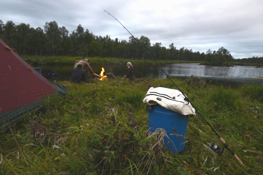 All along Finland’s Ivalojoki River you bivy along the banks at night.