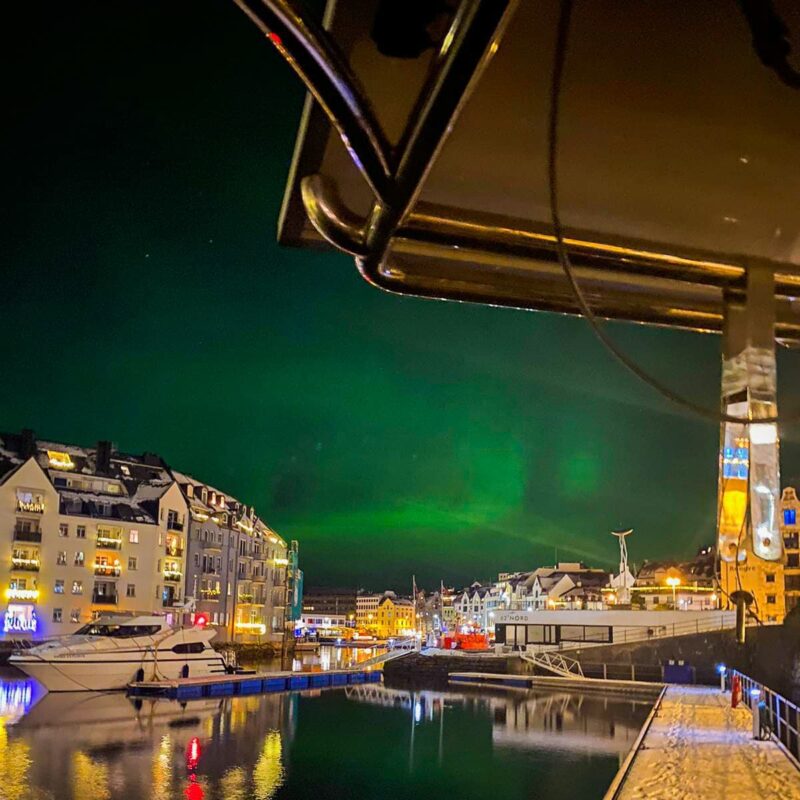 Boats and sailing ships in Brosundet Havn, Norway