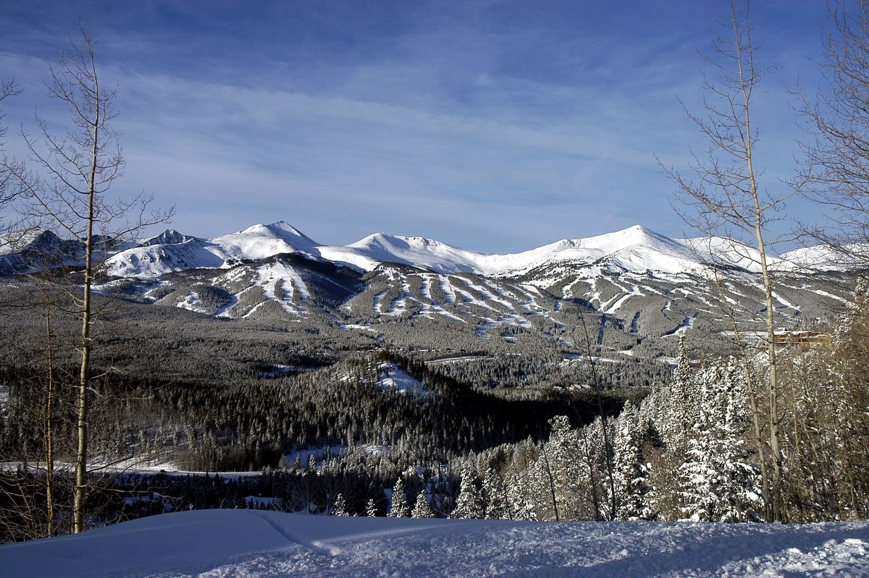 Breckenridge in Colorado covered in snow