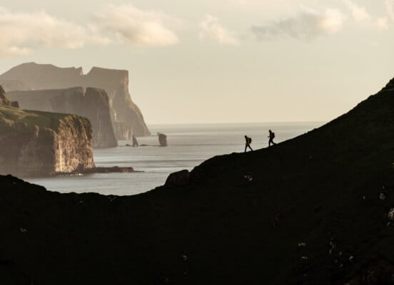 Faroe Islands amazes numerous adventurers with the cliffs and fjords near Kalsoy.