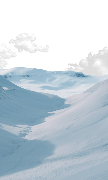 Iceland’s valleys take on a whole new coat of paint in winter.