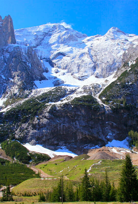 South Tirol paradise: Italian alpine Marmolada group, Queen of Dolomites.