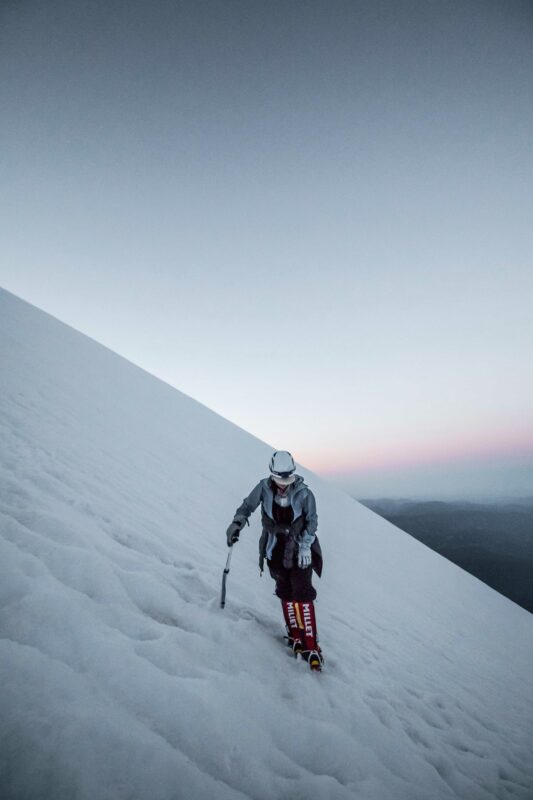 A mountaineer on Mount Shasta