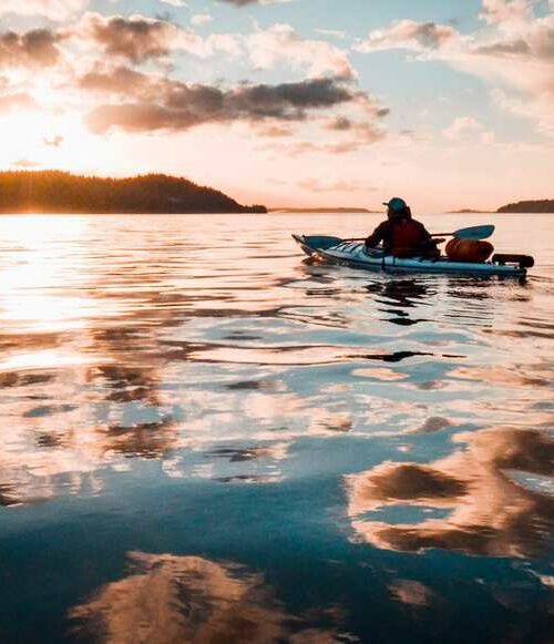 Sea kayaking in Prince William Sound, Alaska