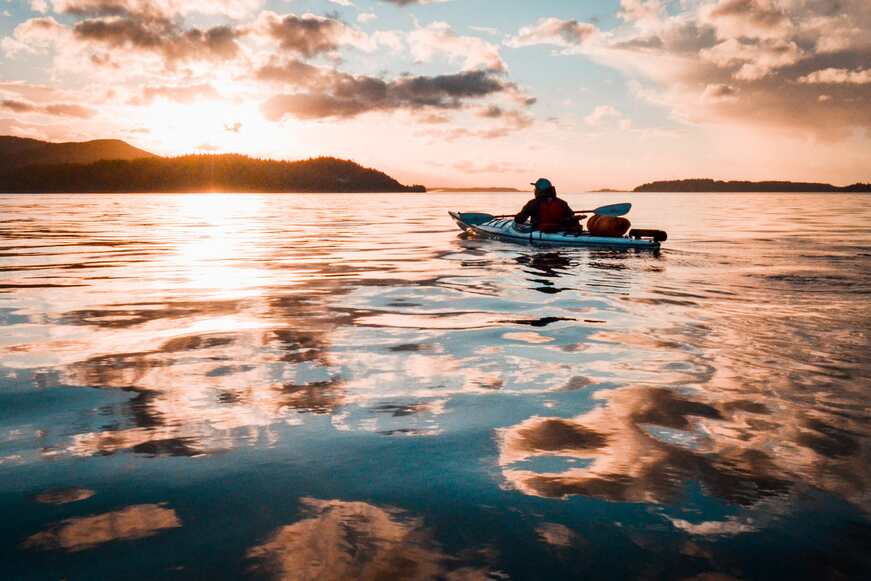 Sea kayaking in Prince William Sound, Alaska