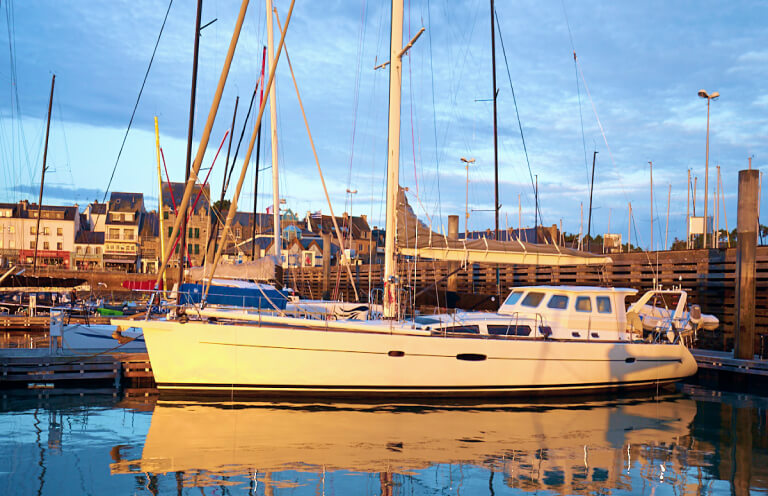 This 73-foot boat is called Varuna - and it will take you on an epic sailing adventure around Svalbard.