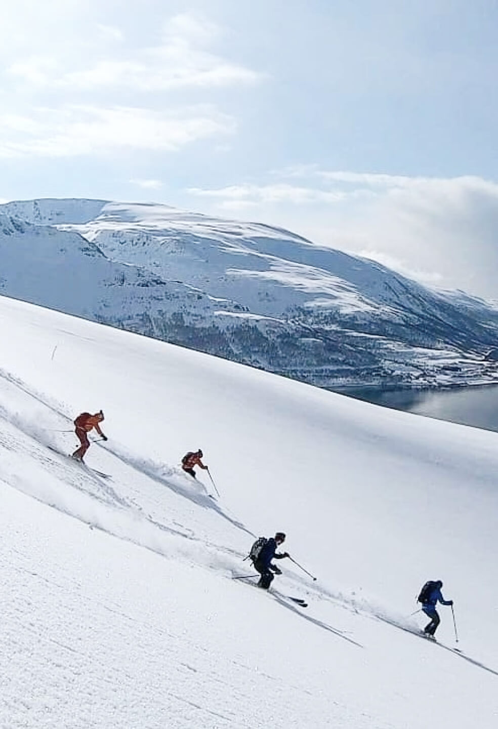 Skiing the slopes of Svalbard.