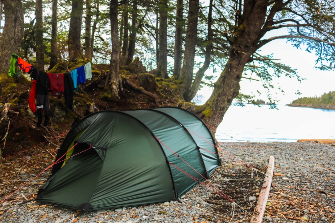 A tent in Prince William Sound