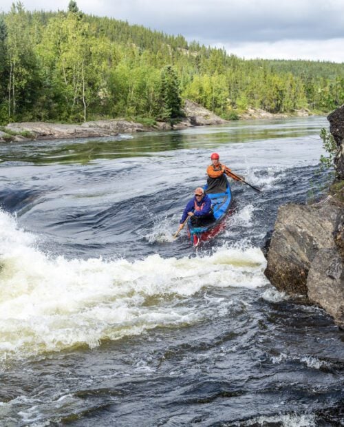 Wild canoe adventure on the Porcupine River, Saskatchewan