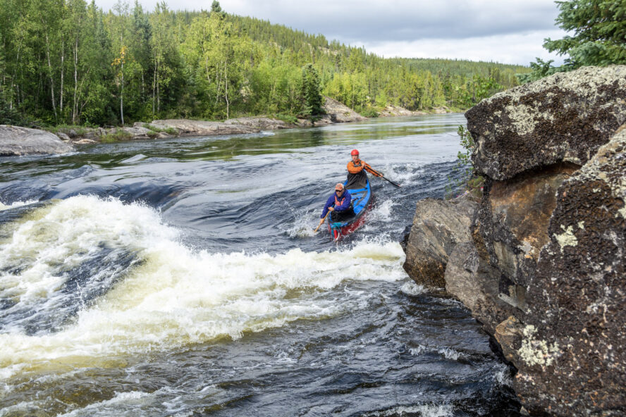 Wild canoe adventure on the Porcupine River, Saskatchewan