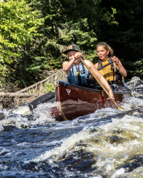 Wild canoeing on the Paull River, Canada