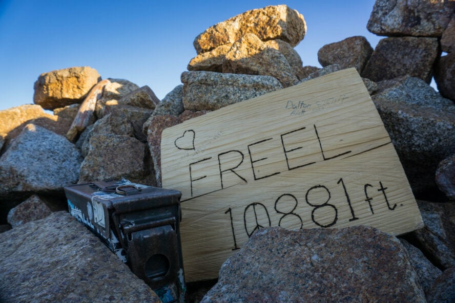 Freel Peak summit plaque