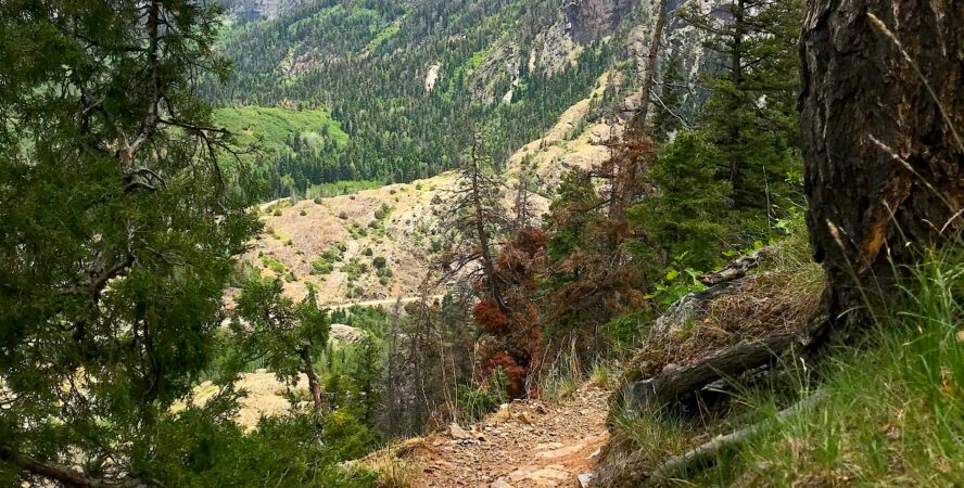 Hiking the trails near Ouray, Colorado takes you to waterfalls, across bridges, and along dirt paths—never far from town to boot!