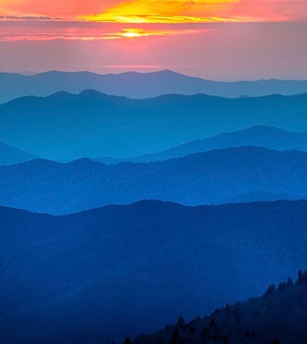 Hiker Appalachian Trail overlook