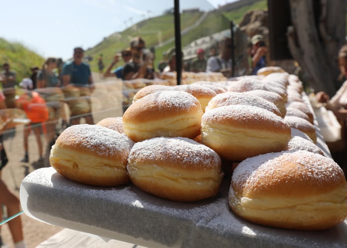 Delicious donuts Dolomites