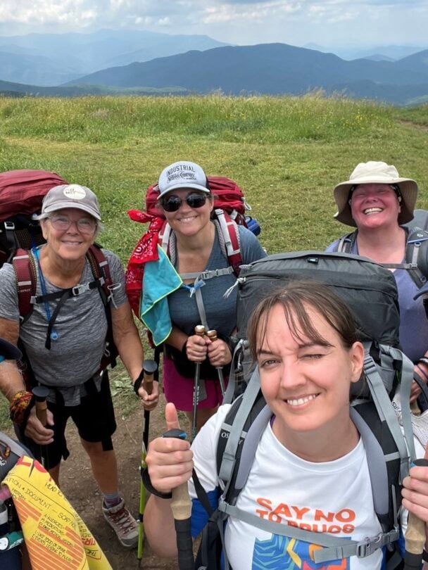 Hiker Appalachian Trail overlook