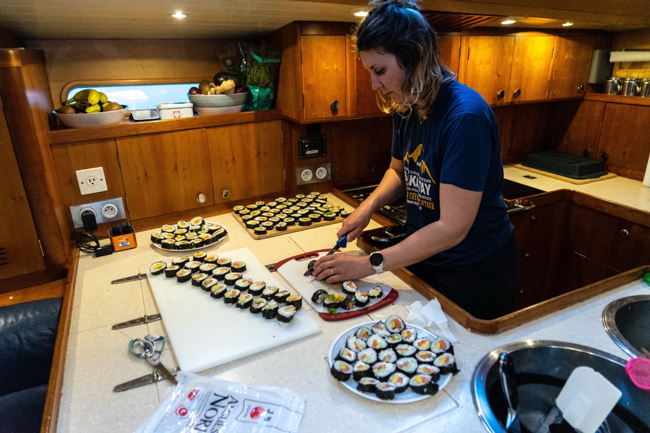 Intrepido boat sushi