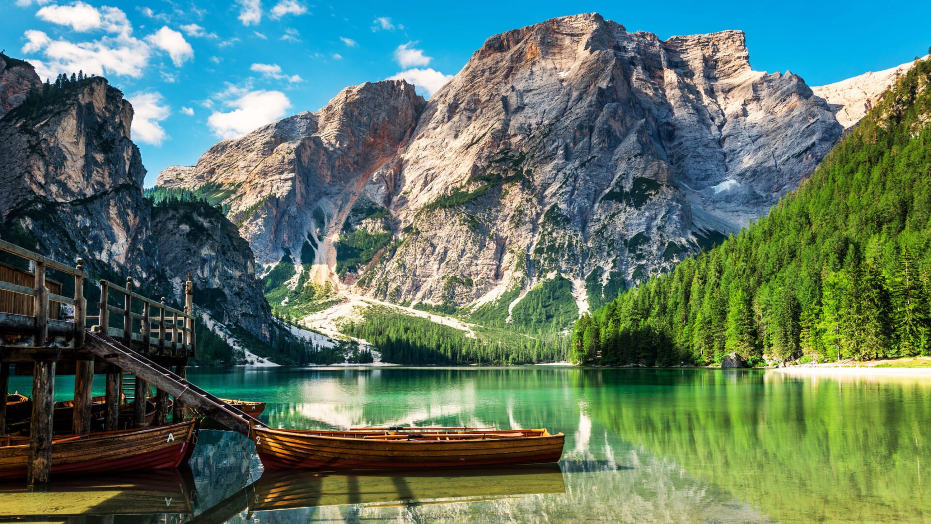 Lago di Braies view Dolomites