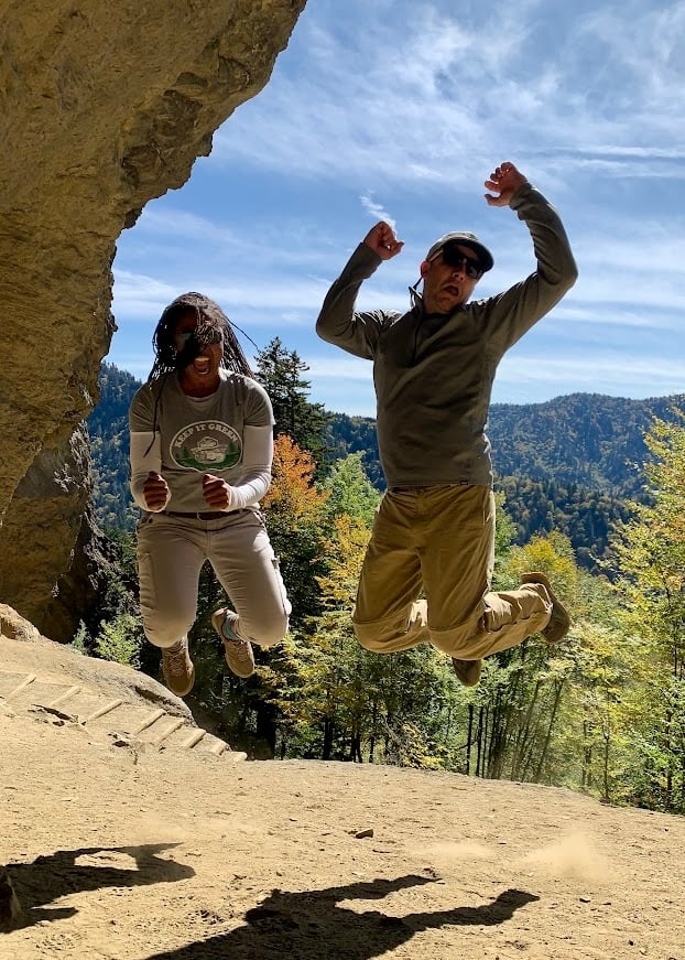 Two happy hikers Smokies