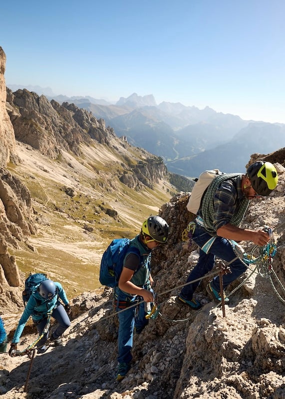 Via ferrata section Dolomites