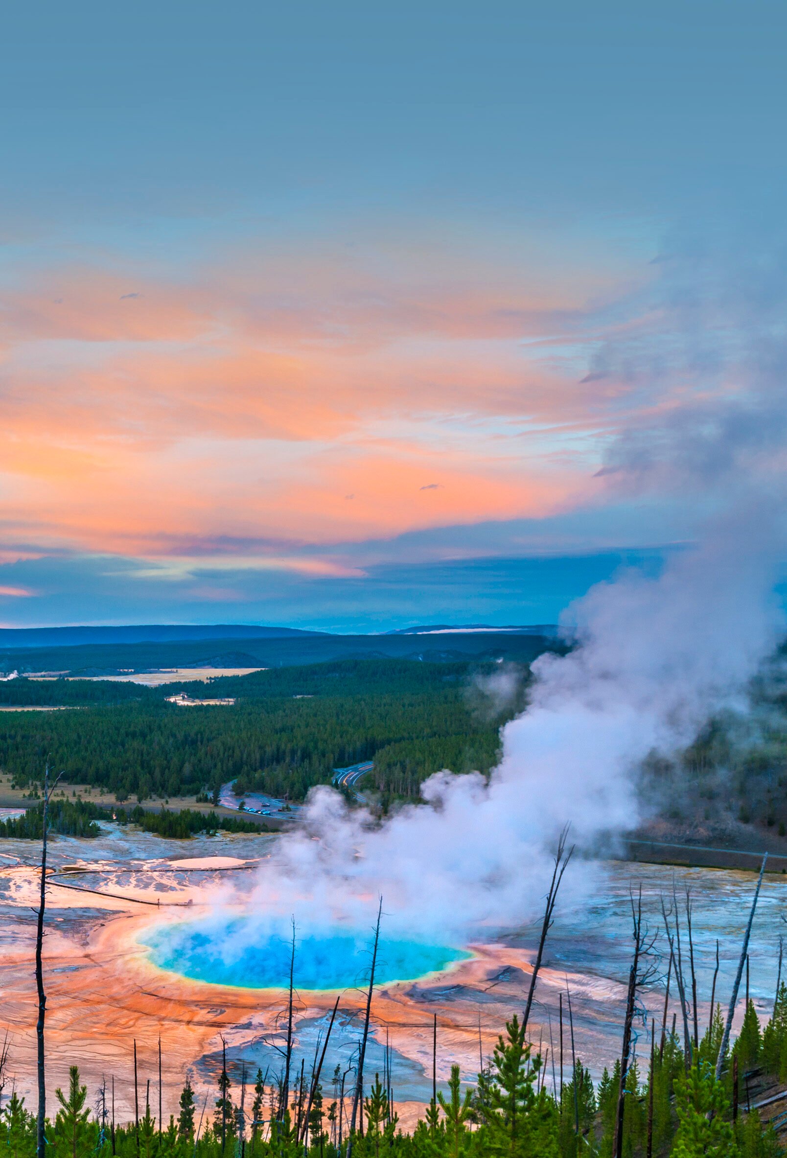 Grand Prismatic Geyser in Yellowstone.