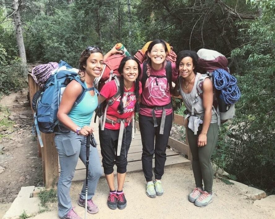 Climbers completing their American Mountain Guides Association Single Pitch Instructor program.