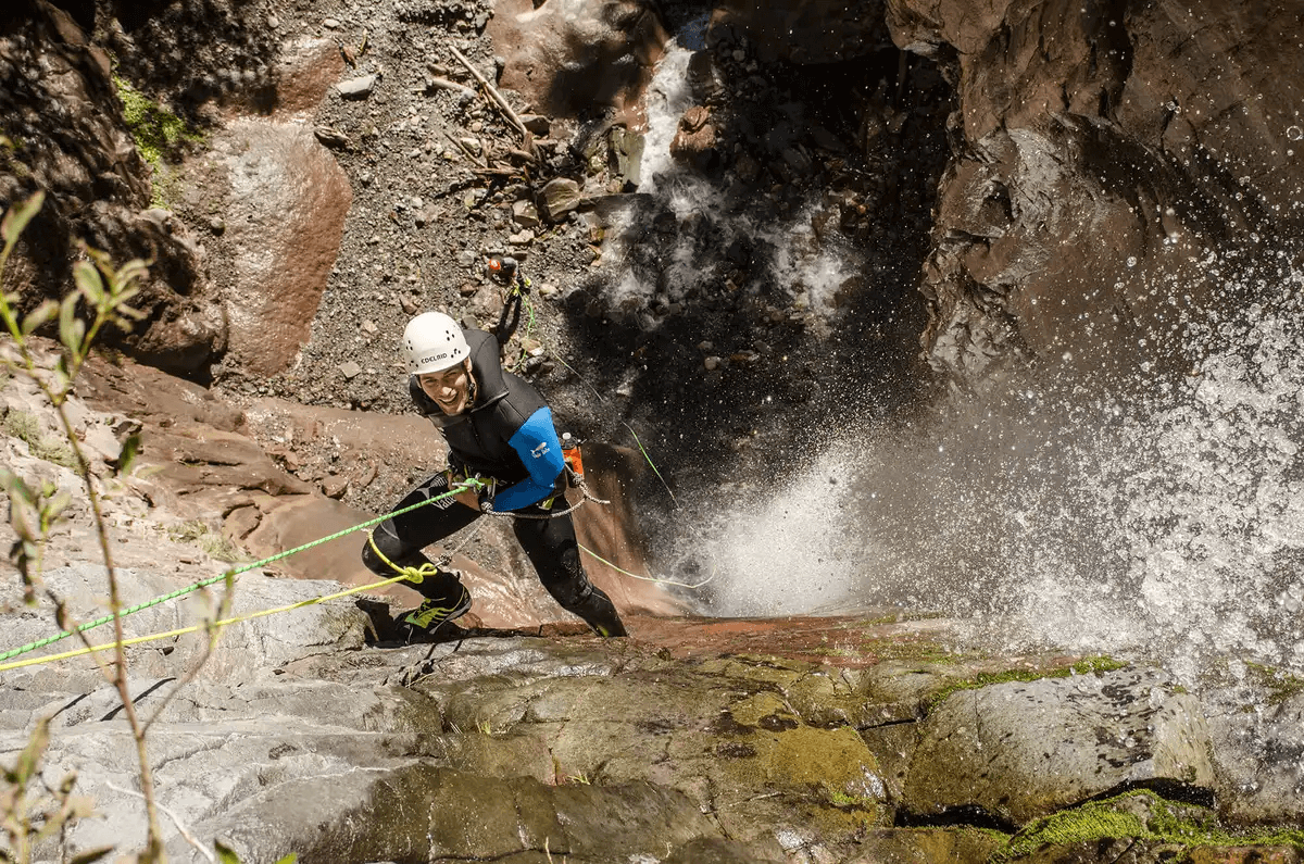 Canyoning in Ouray, Colorado.