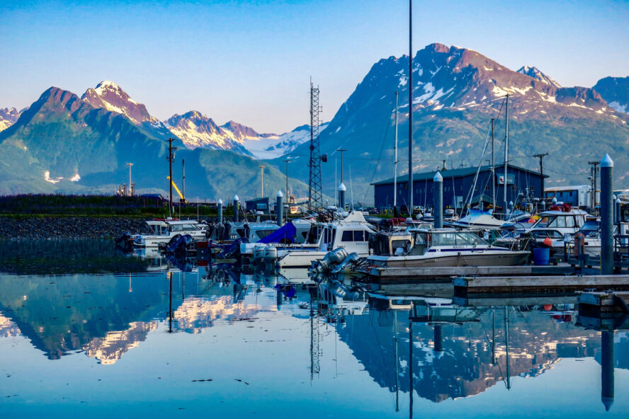 A harbor in Valdez, Alaska