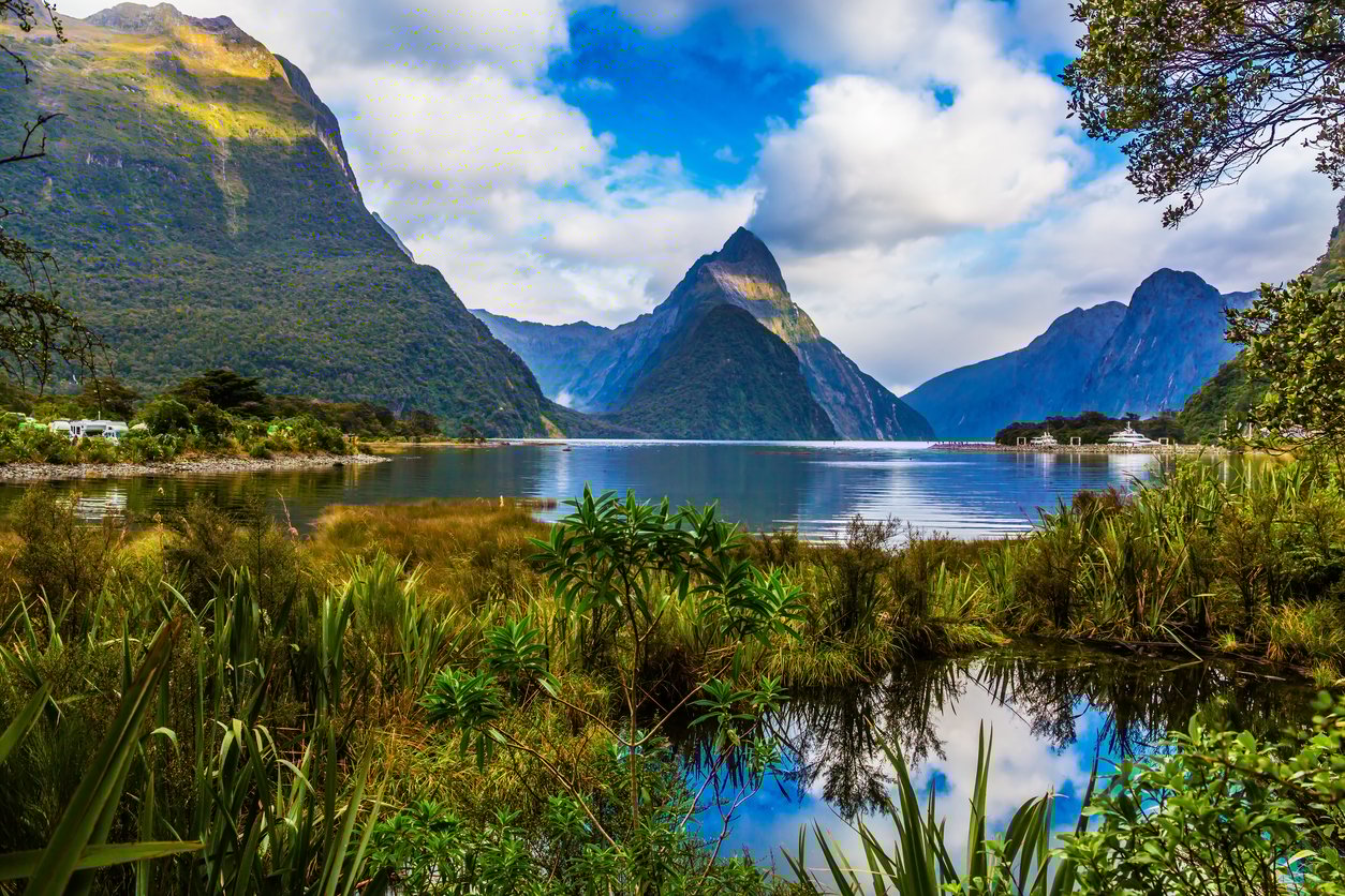 The Milford Sound fjord in Fiordland National Park.
