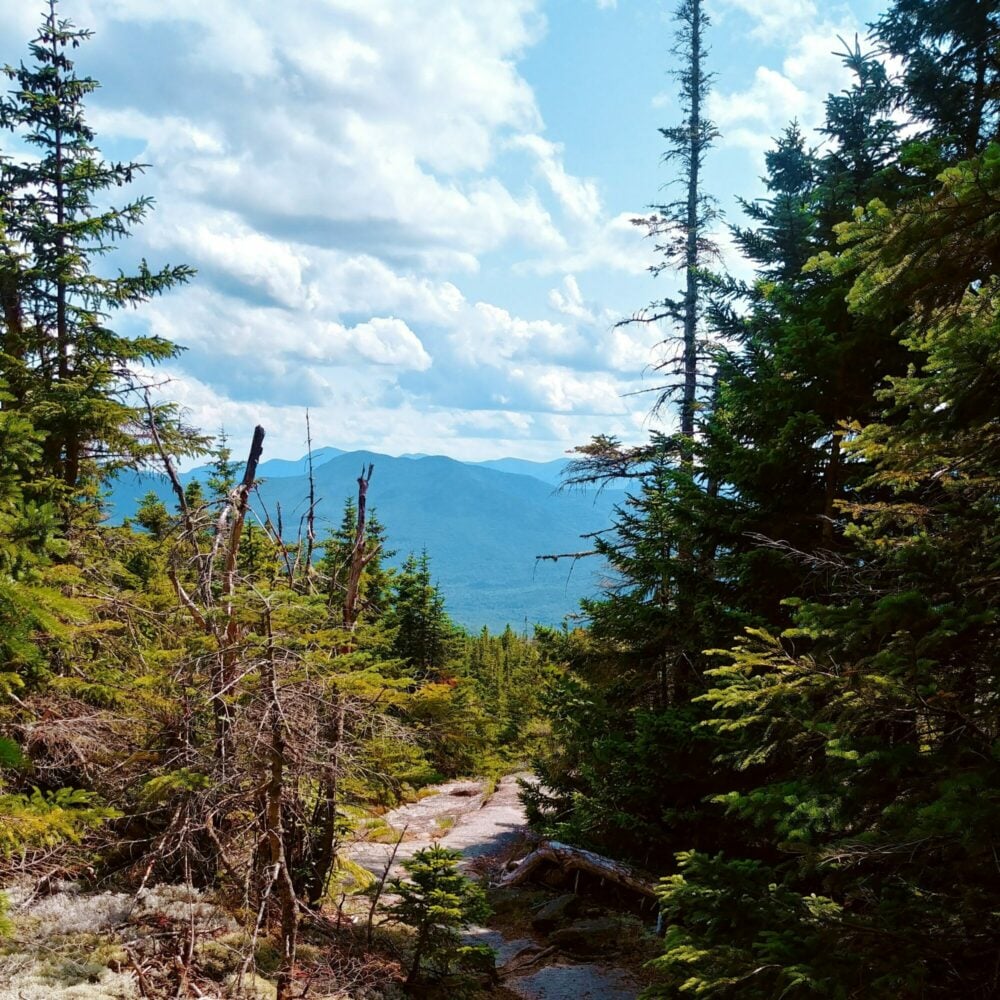 View of the White Mountains, near Lincoln, New Hampshire.