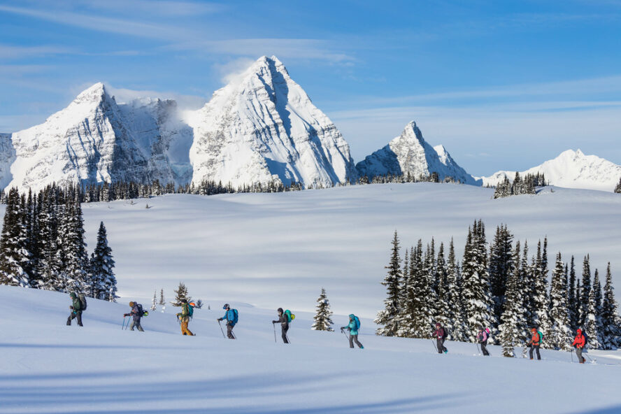 Backcountry skiing at the Purcell Mtn. Lodge