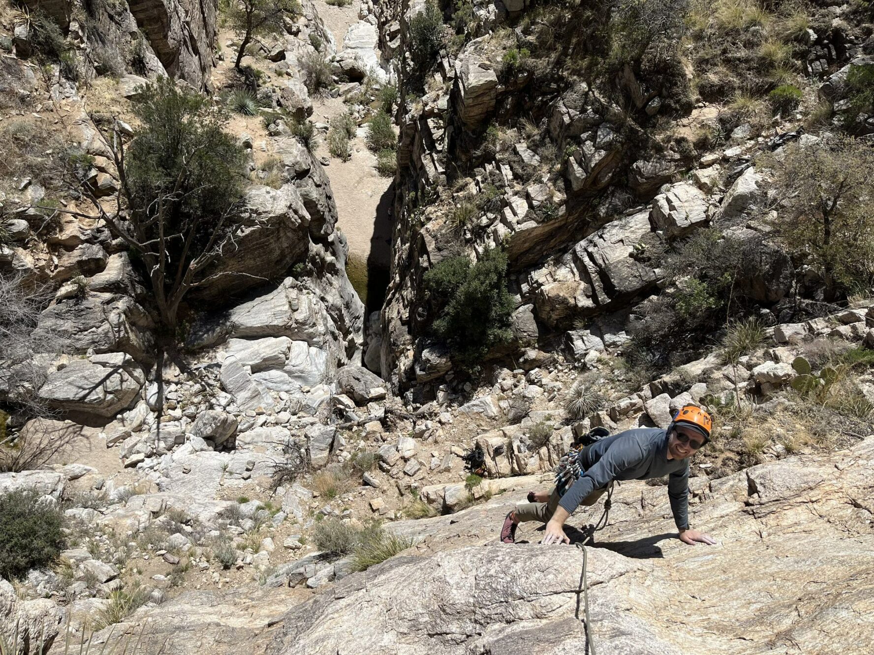 Rock climbing on Mt. Lemmon.