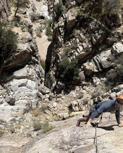 Rock climbing on Mt. Lemmon.