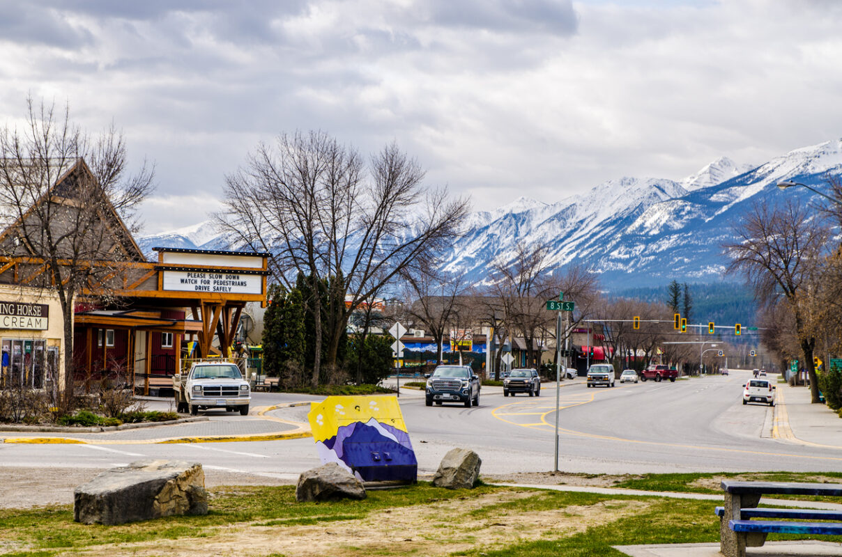 The town of Golden in British Columbia