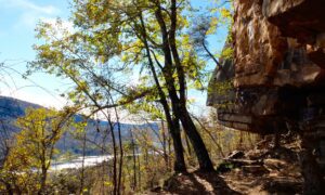 Tennessee Wall views of the Tennessee River and Raccoon Mountain.