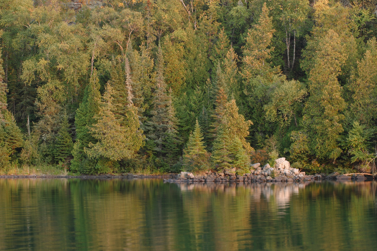 Chippewa Harbor and reflection in Isle Royale National Park