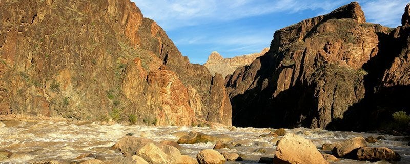 View of a rapid of the Colorado River along the Hermit Trail