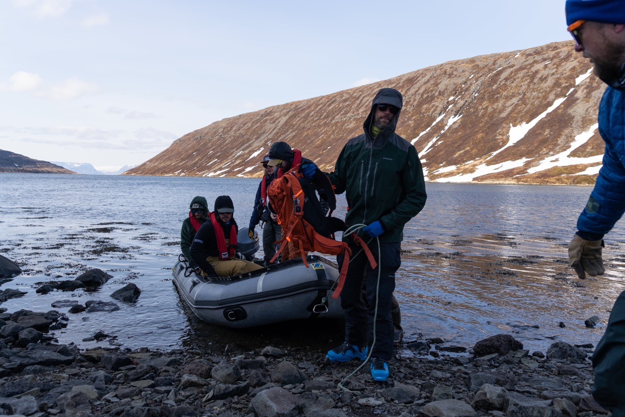 The crew reached the shore