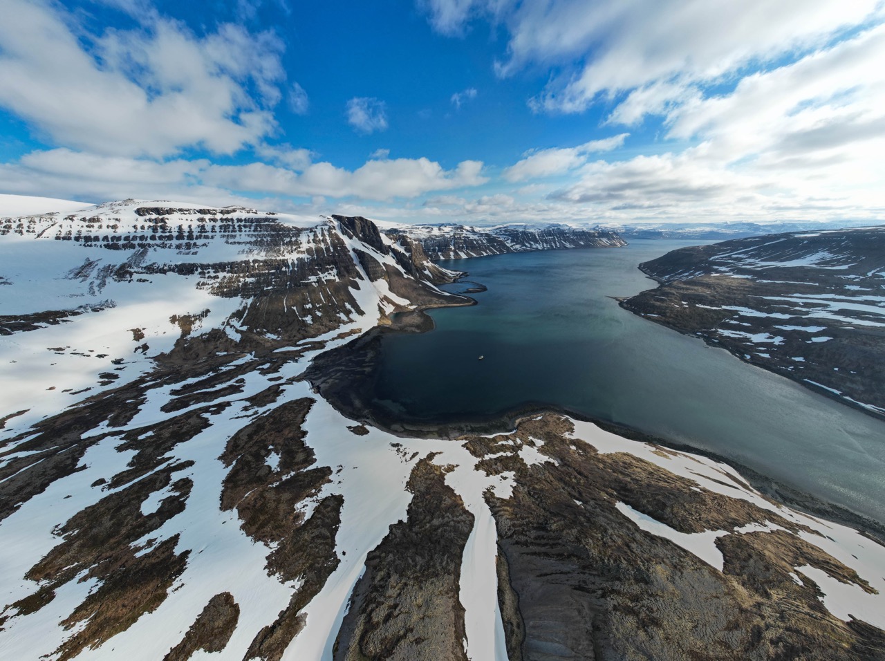 Westfjords landscapes from air
