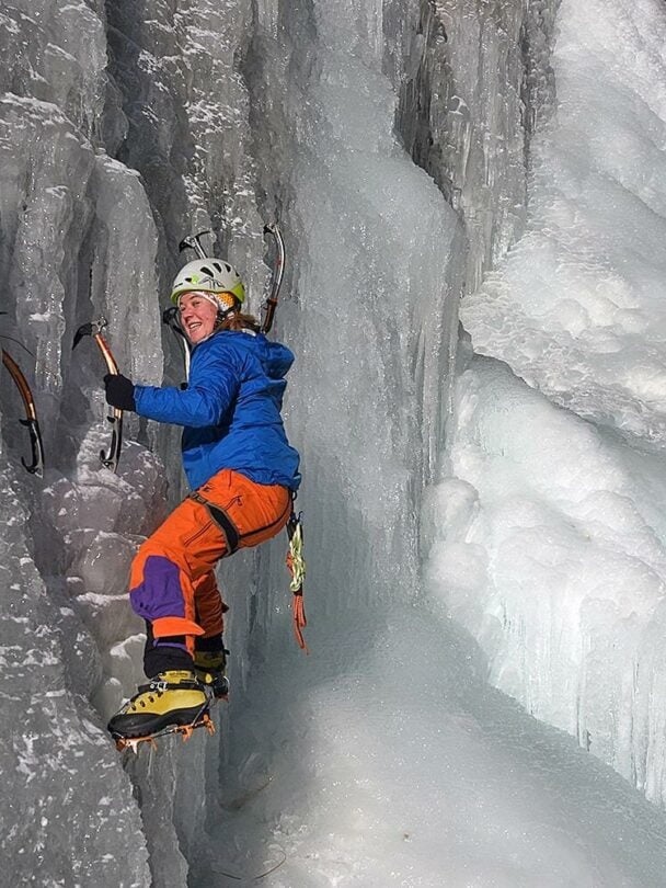 Advanced ice climbing in Kranjska Gora.
