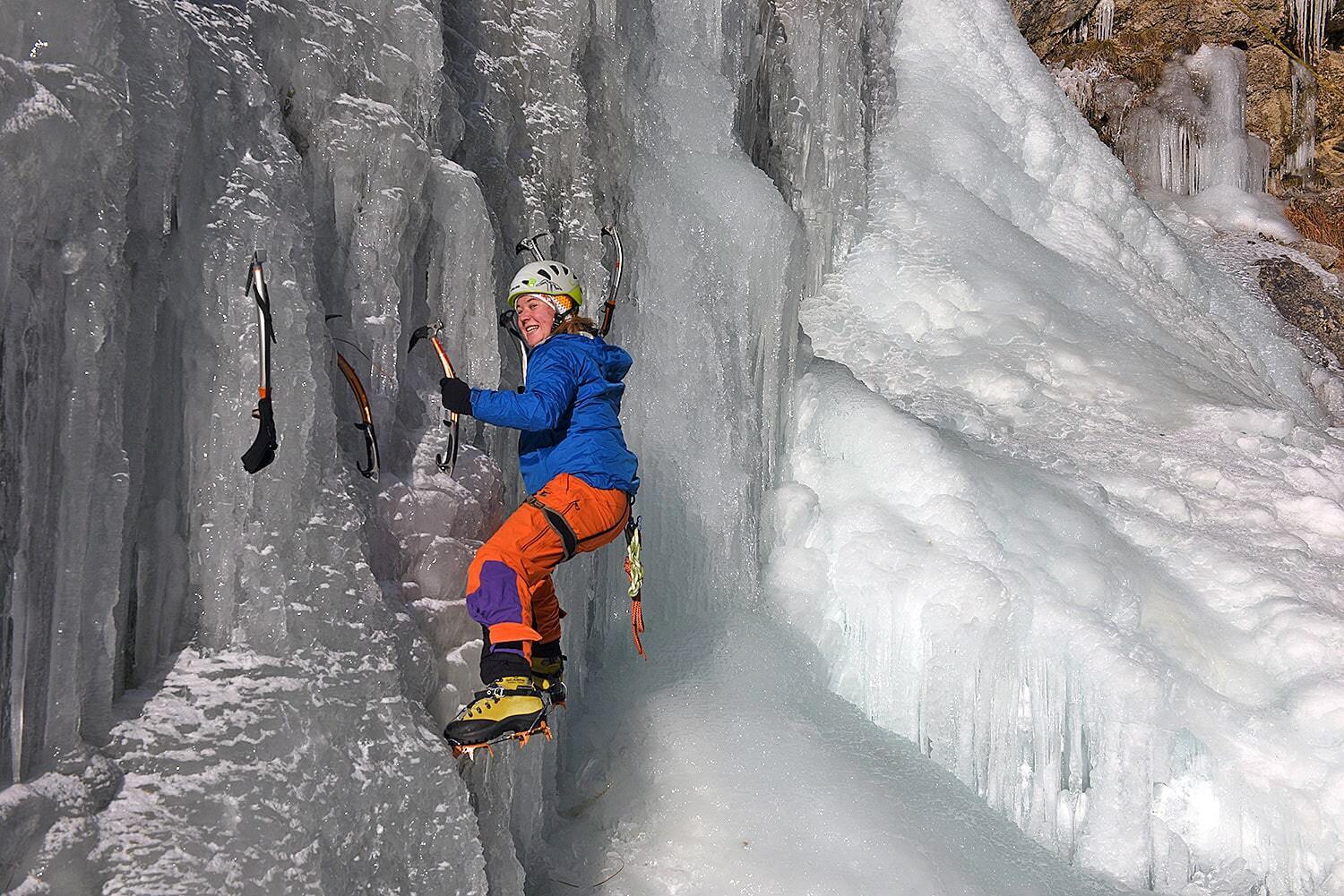Happy climber in Kranjska Gora.