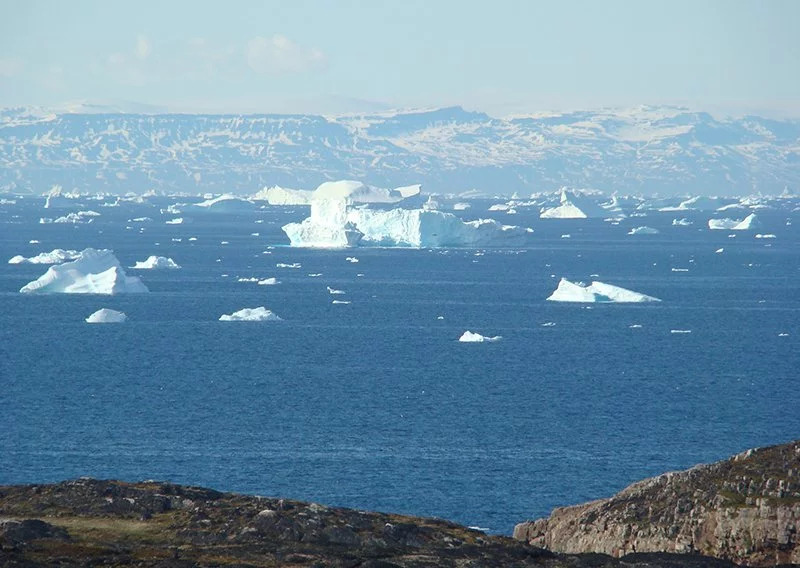 Iceberg landscape in Greenland.