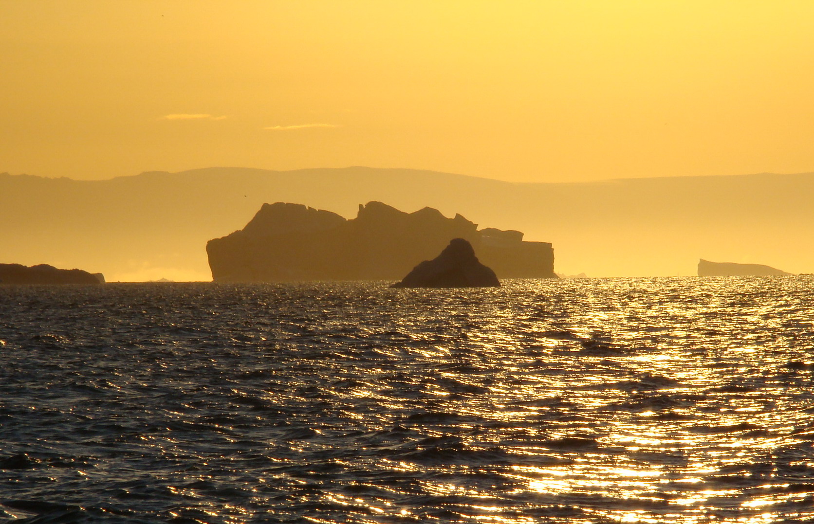 Midnight sun in Greenland