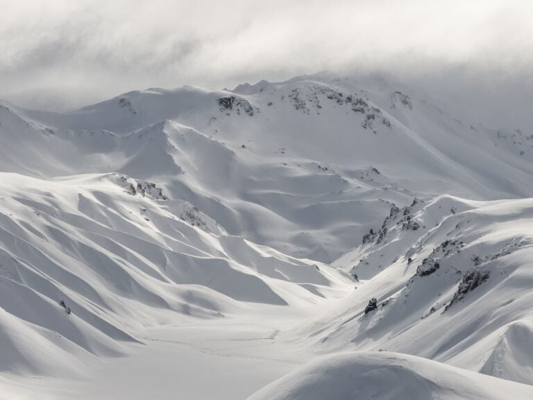 mountains iceland snow covered