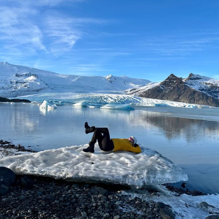 resting winter iceland